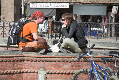 Toeristen in Patan